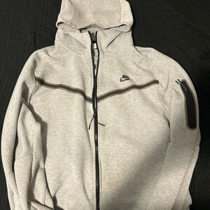 Nike Light Gray Full-Zip Hoodie